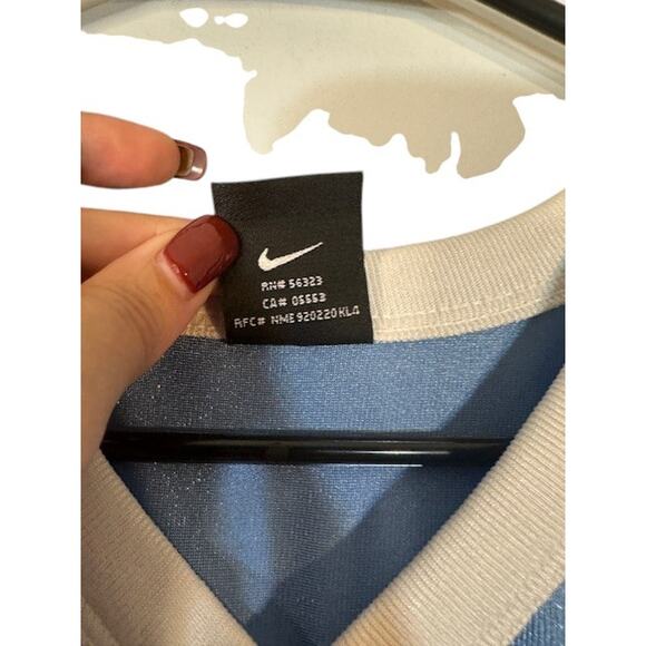 Nike Baby Blue North Carolina #25 Tar Heels Short Sleeve Jersey Men Sz XL - Picture 8 of 9